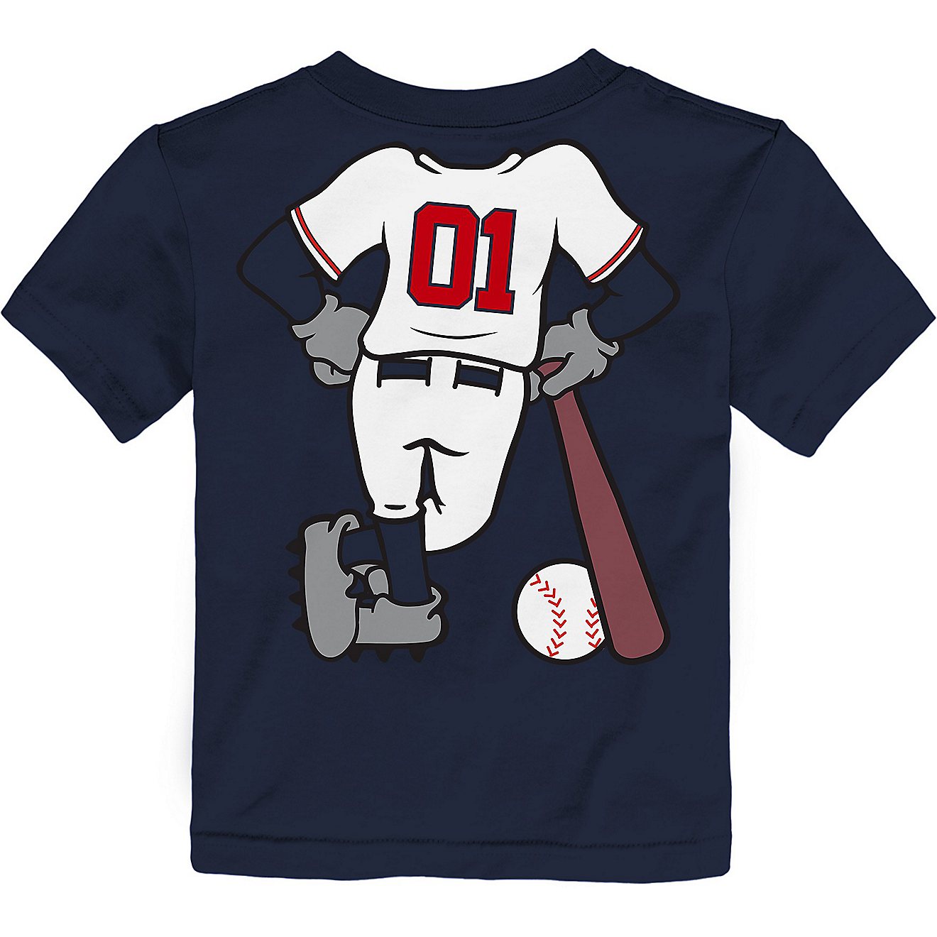 Outerstuff Toddlers' Atlanta Braves I'm The Batter Graphic Short Sleeve T-shirt                                                  - view number 2