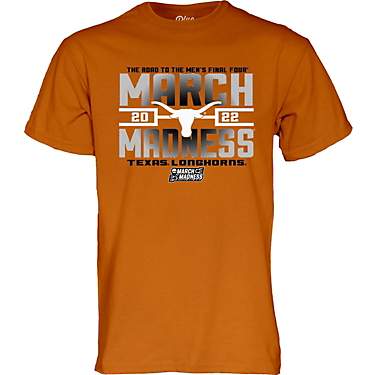 Blue 84 Men's University of Texas March Madness Participant Hot Zone Short Sleeve T-shirt                                       