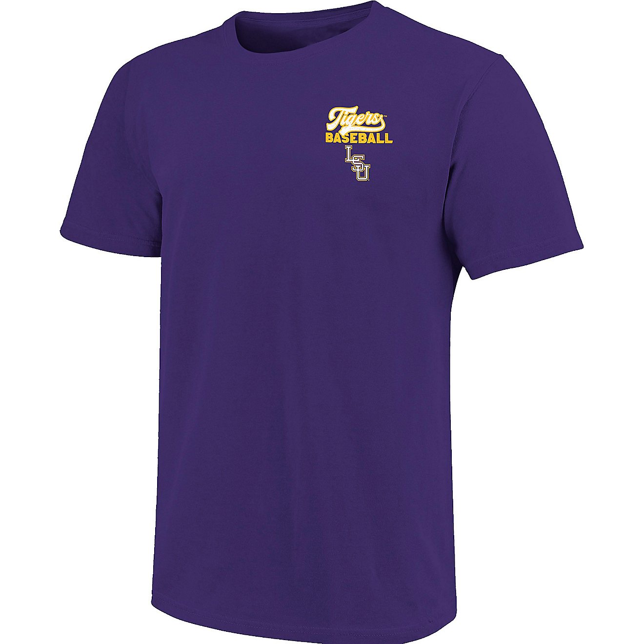 Image One Men's Louisiana State University Vintage Baseball Stamp Graphic Short Sleeve T-shirt                                   - view number 1