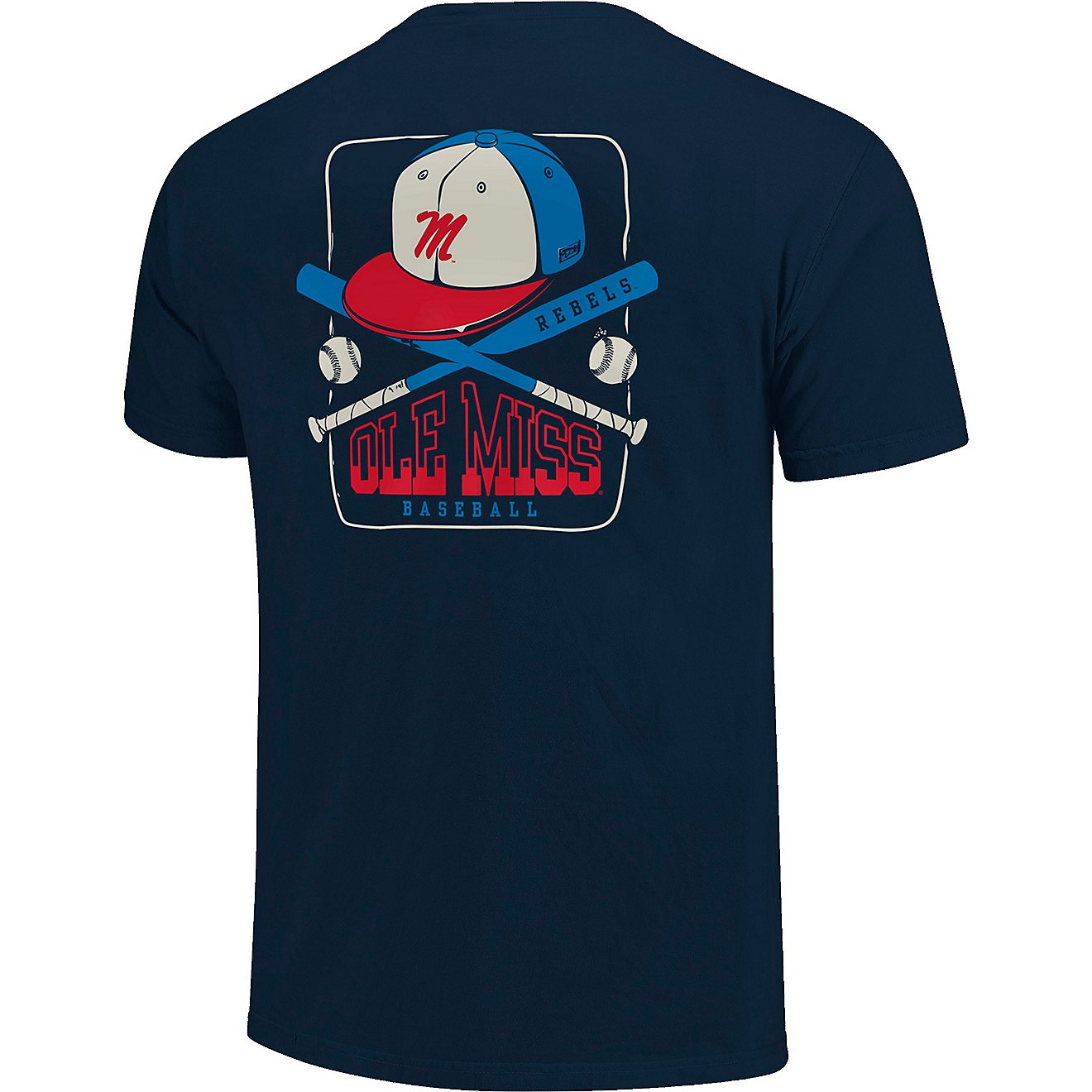 Image One Men's University of Mississippi Baseball Cap Graphic Short Sleeve T-shirt                                              - view number 2