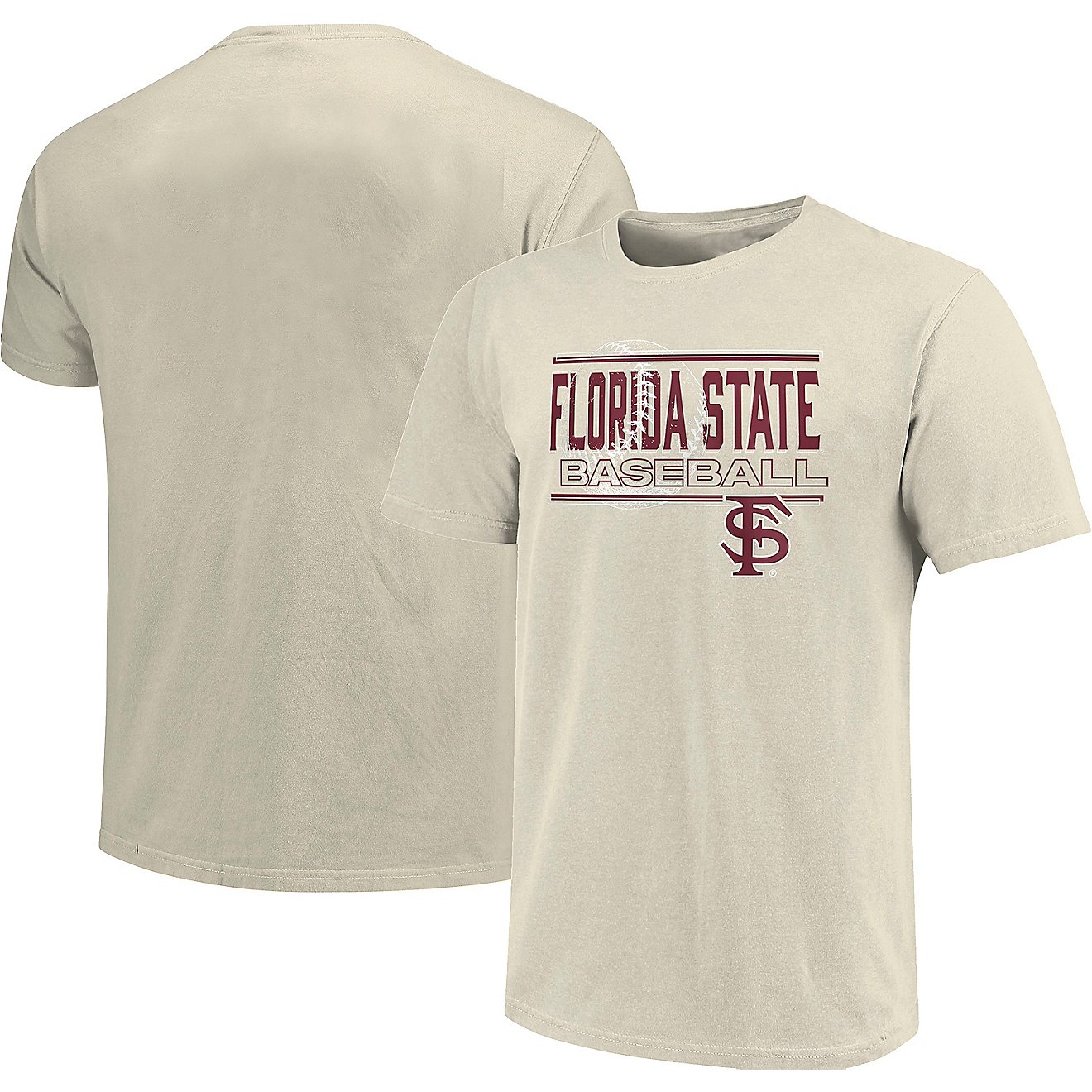 Image One Men's Florida State University Baseball Overlay Graphic Short Sleeve T-shirt                                           - view number 3