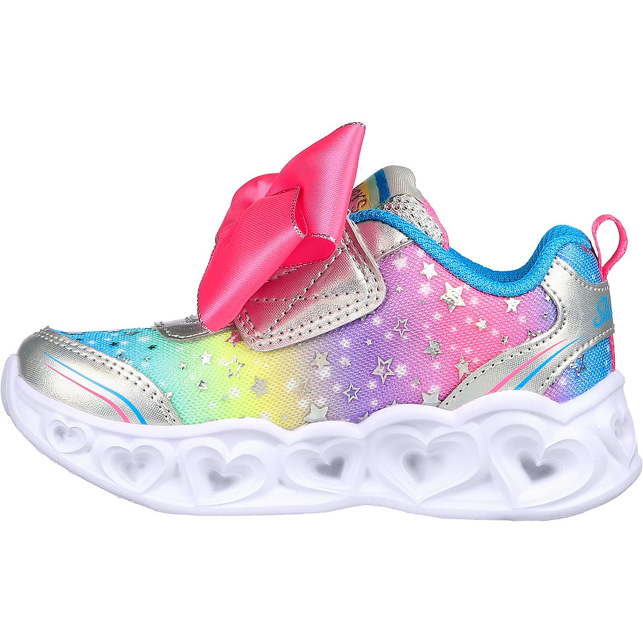 SKECHERS Toddler Girls’ Heart Lights All About Bows Shoes                                                                      - view number 3