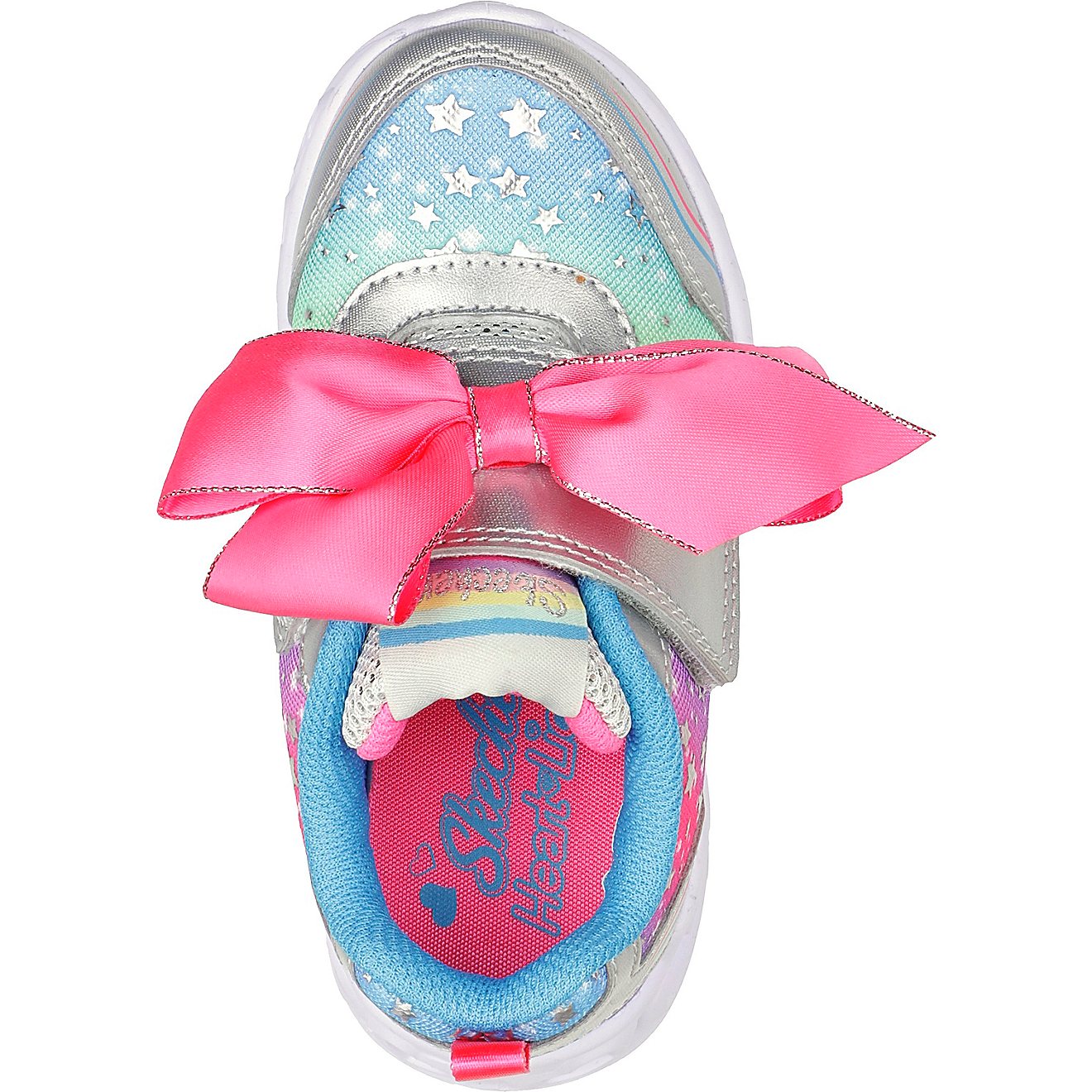 SKECHERS Toddler Girls’ Heart Lights All About Bows Shoes                                                                      - view number 4