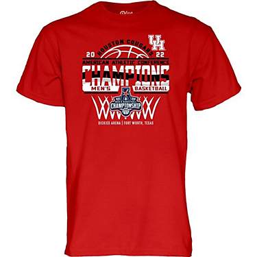 Blue 84 Men's University of Houston 2022 AAC Men's Basketball Conference Tournament Champs Locker Room Short Sleeve T-shirt     