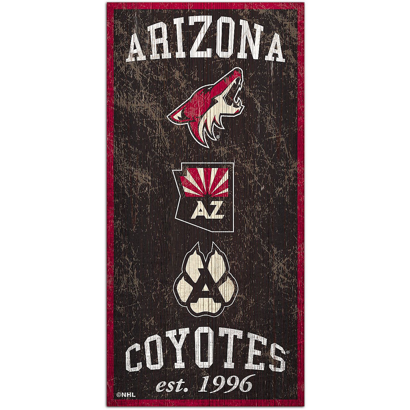 Fan Creations Arizona Coyotes Heritage 6 x 12 Sign                                                                               - view number 1