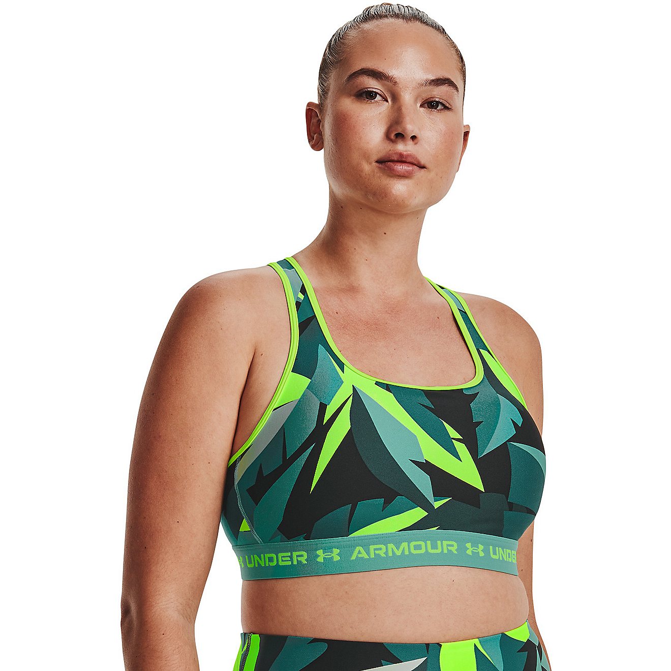 Under Armour Women's Crossback Print Mid Sports Bra                                                                              - view number 1