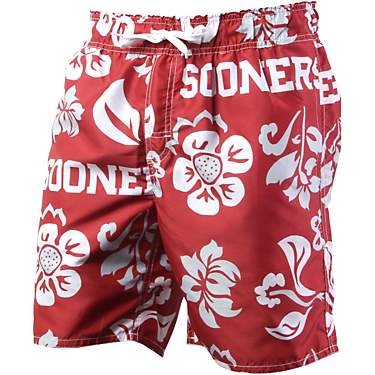 Wes and Willy Men’s University of Oklahoma Vintage Floral Swim Trunks                                                         