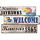 Fan Creations University of Kansas Welcome 3 Plank Decor                                                                         - view number 1 image