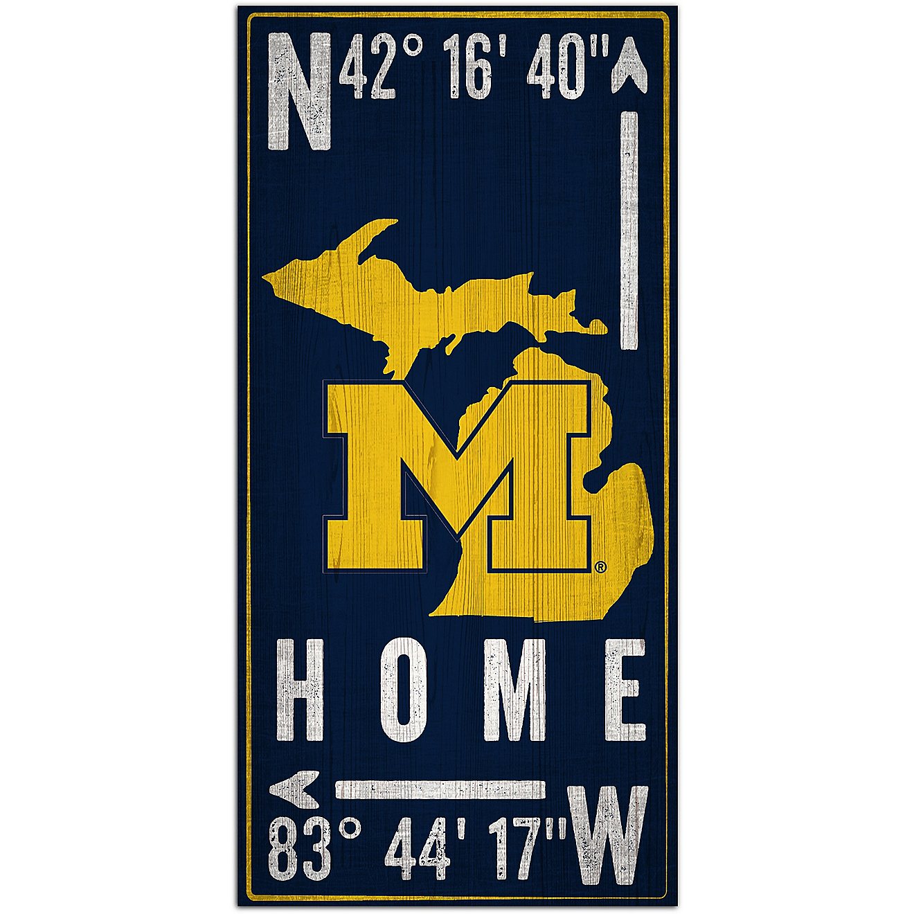 Fan Creations University of Michigan Coordinate 6x12 Sign                                                                        - view number 1