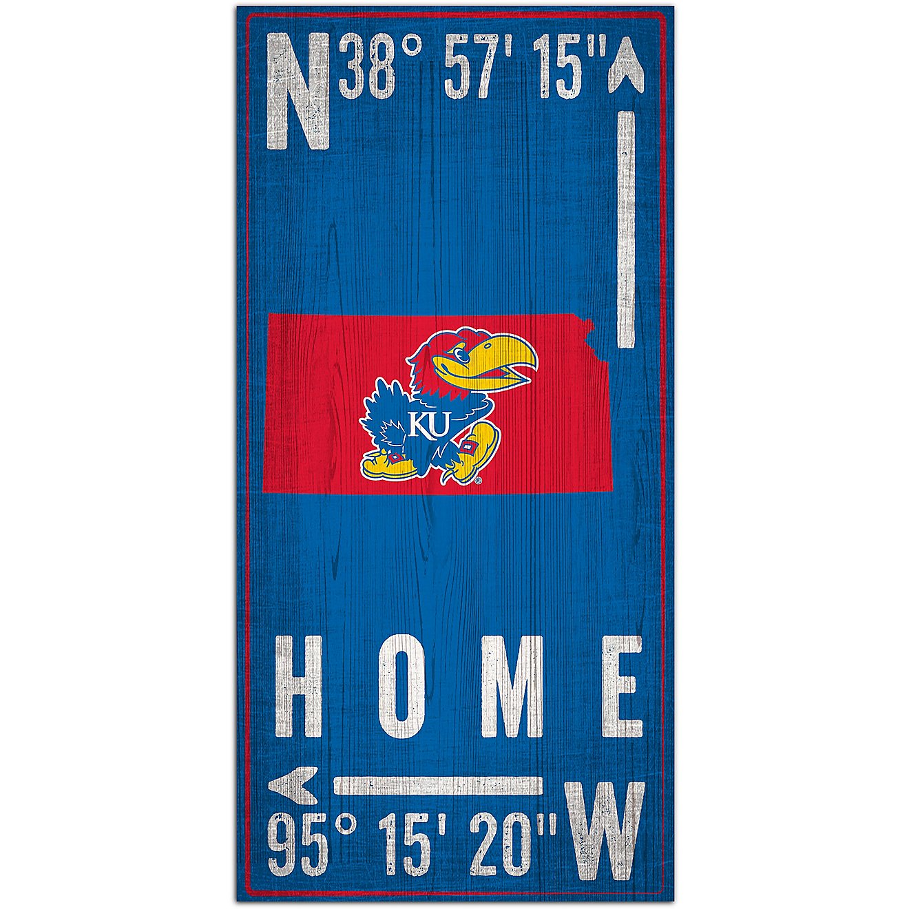 Fan Creations University of Kansas Coordinate 6x12 Sign                                                                          - view number 1