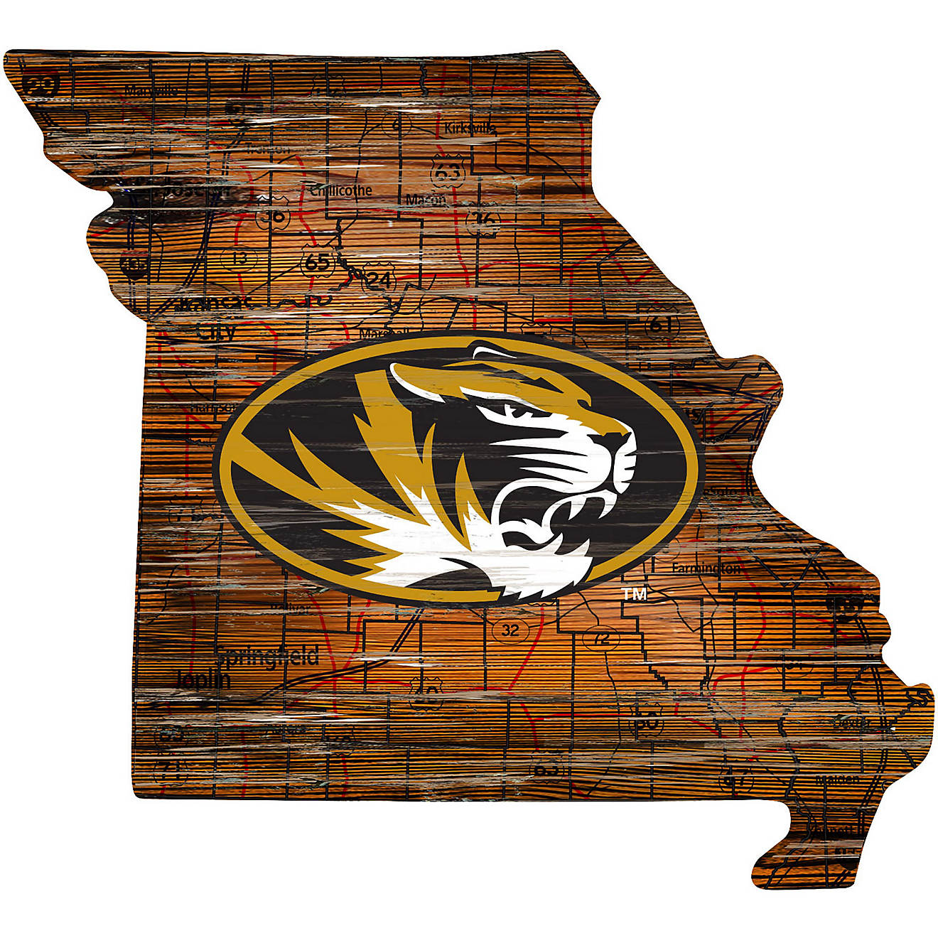 Fan Creations University of Missouri Distressed State Logo Sign                                                                  - view number 1