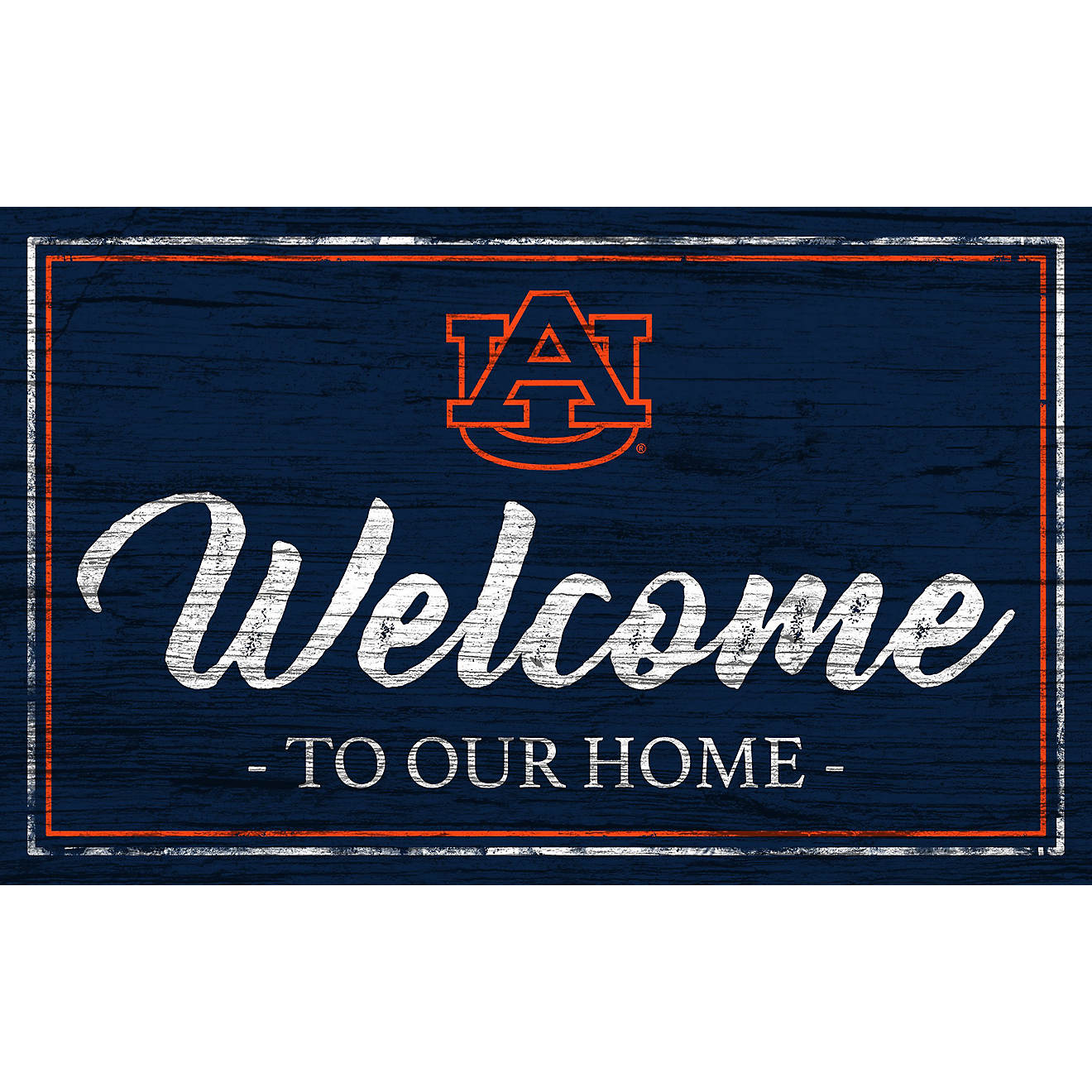 Fan Creations Auburn University Team Color 11 in x 19 in Welcome Sign                                                            - view number 1