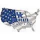 Fan Creations University of Kentucky USA Shape Flag Cutout 12 in x 18 in Sign                                                    - view number 1 image