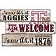 Fan Creations Texas A&M University Welcome 3 Plank Decor                                                                         - view number 1 image