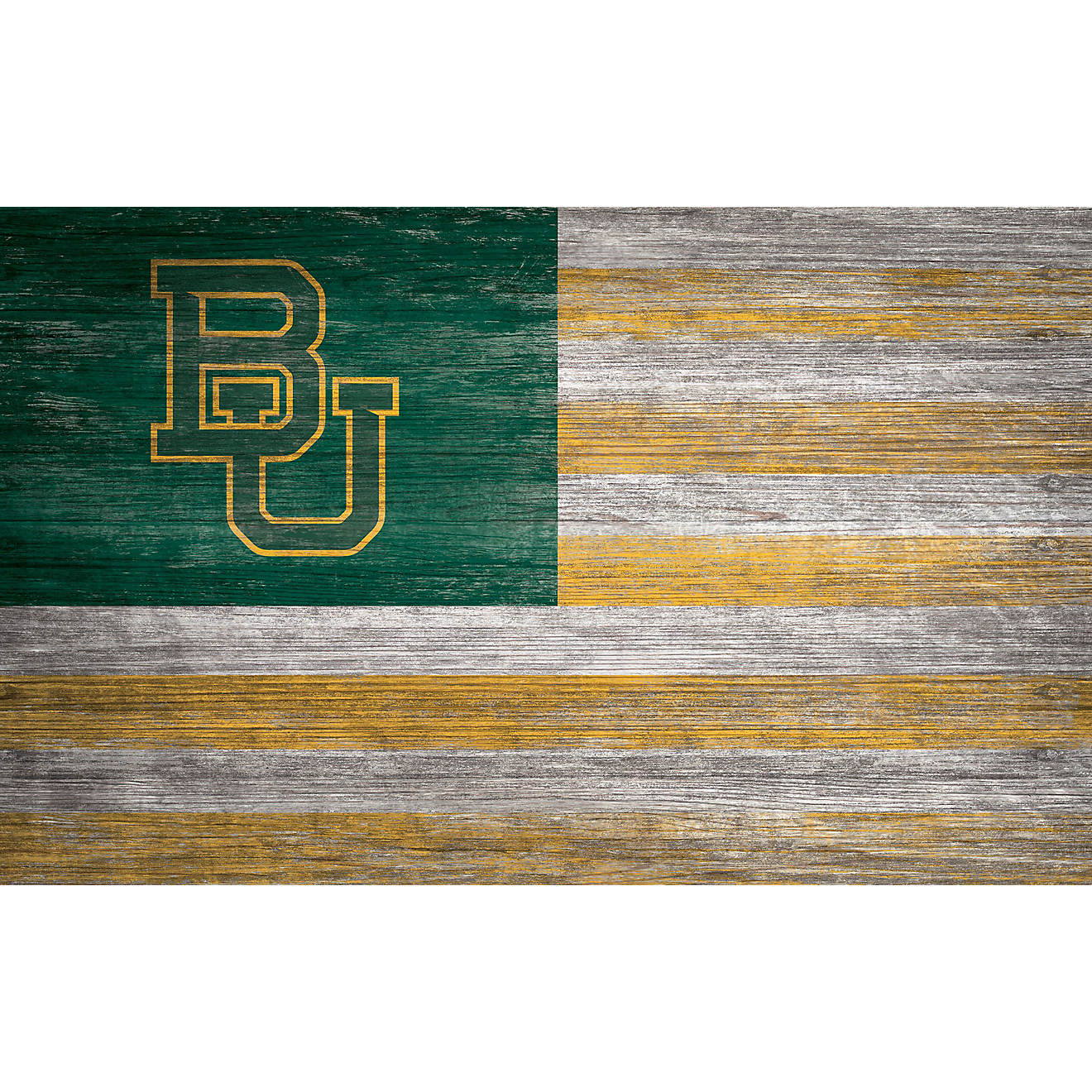 Fan Creations Baylor University Distressed Flag 11 in x 19 in Sign                                                               - view number 1