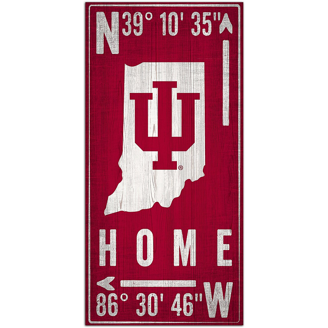 Fan Creations Indiana University Coordinate 6x12 Sign                                                                            - view number 1