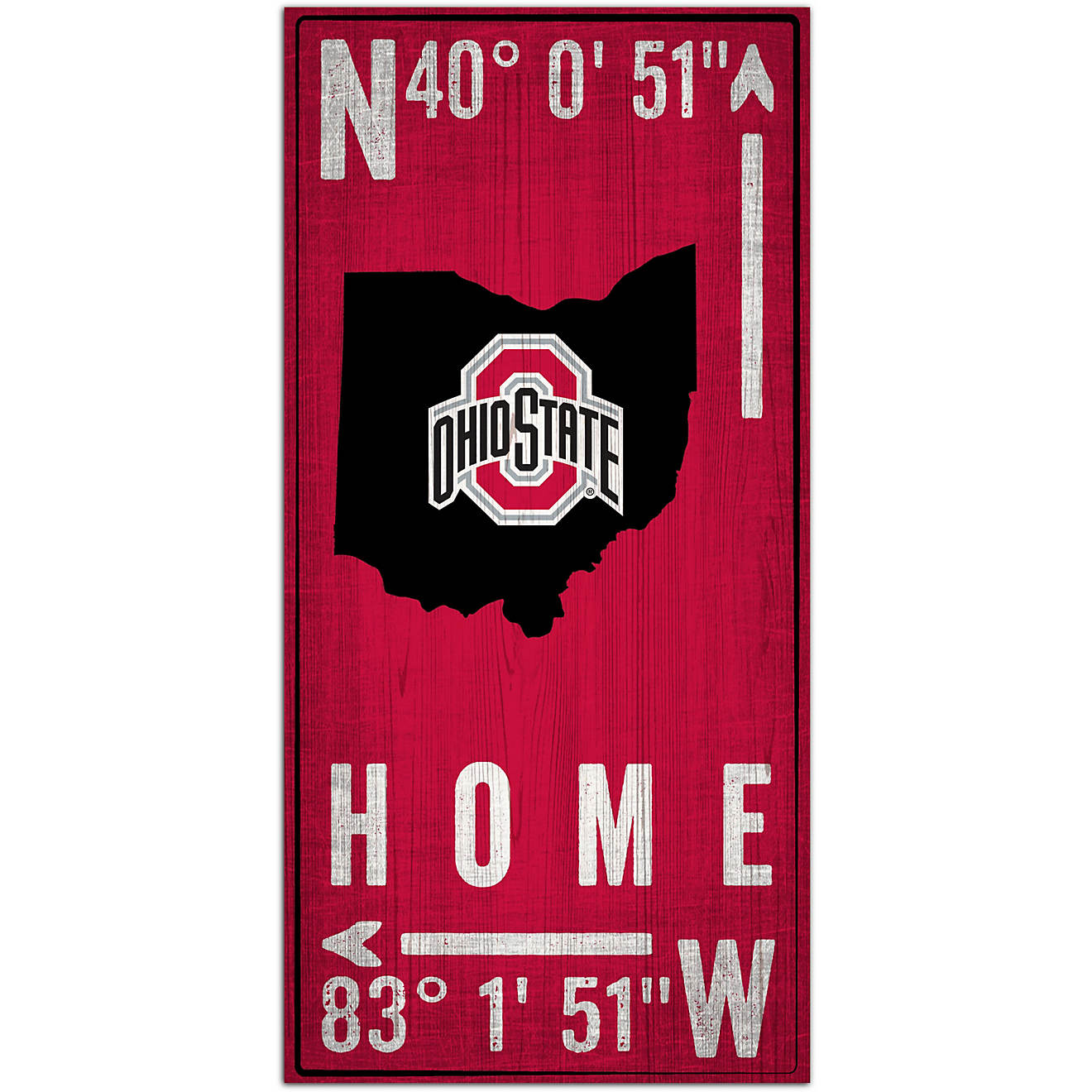 Fan Creations Ohio State University Coordinate 6x12 Sign                                                                         - view number 1