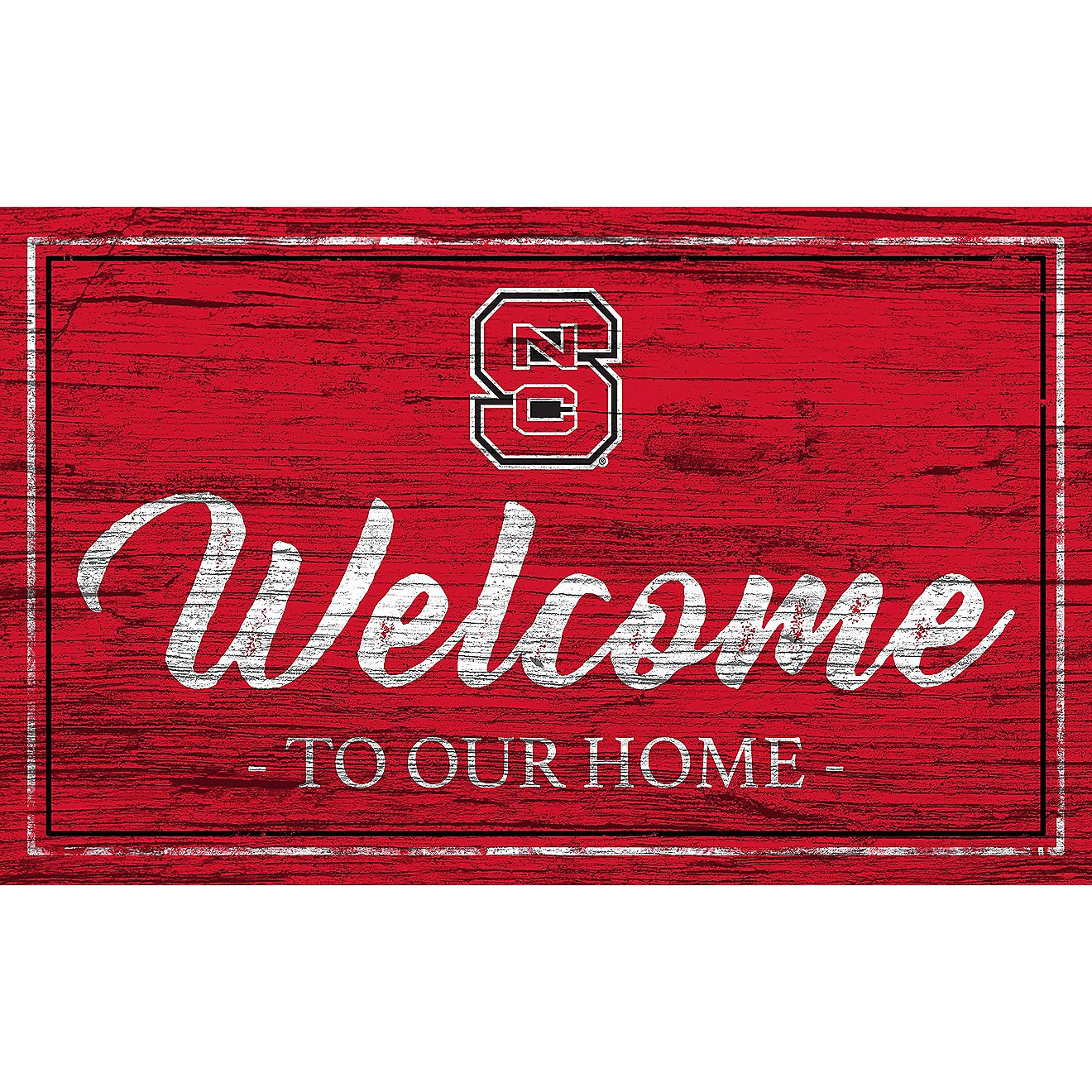 Fan Creations North Carolina State University Team Color 11 in x 19 in Welcome Sign                                              - view number 1