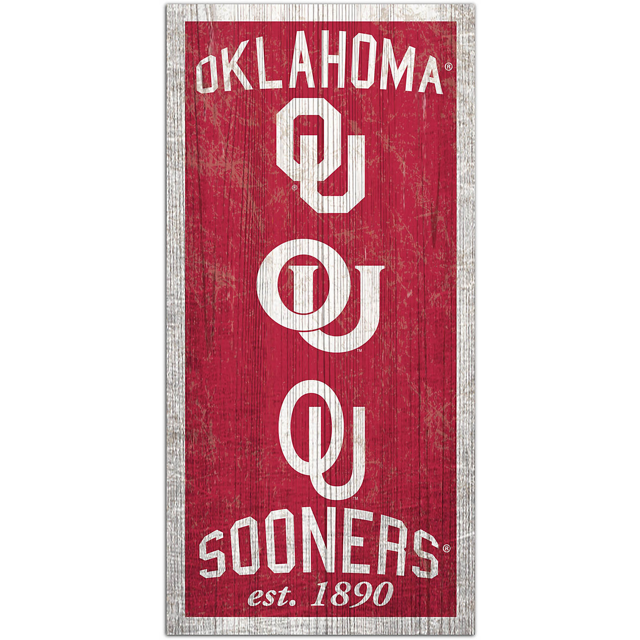 Fan Creations University of Oklahoma Heritage 6 in x 12 in Sign                                                                  - view number 1