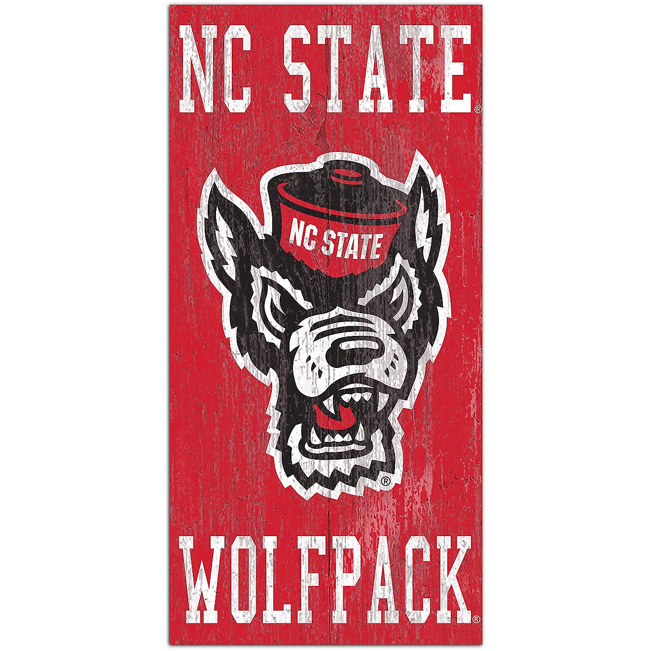 Fan Creations North Carolina State University Heritage Distressed Logo 6x12 Wall Decor                                           - view number 1