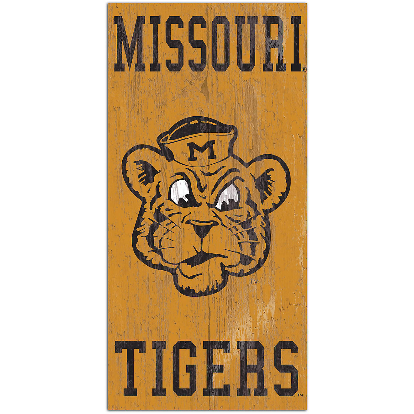 Fan Creations University of Missouri Heritage Distressed Logo 6x12 Wall Decor                                                    - view number 1