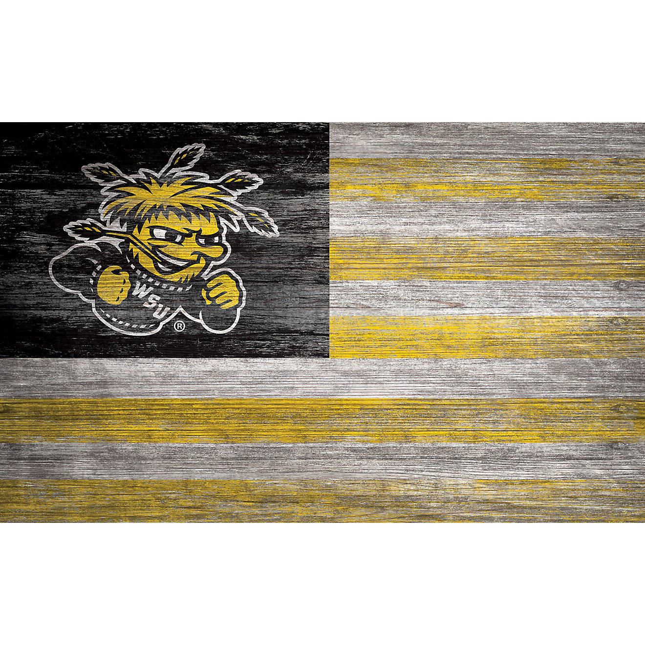 Fan Creations Wichita State University Distressed Flag 11 in x 19 in Sign                                                        - view number 1