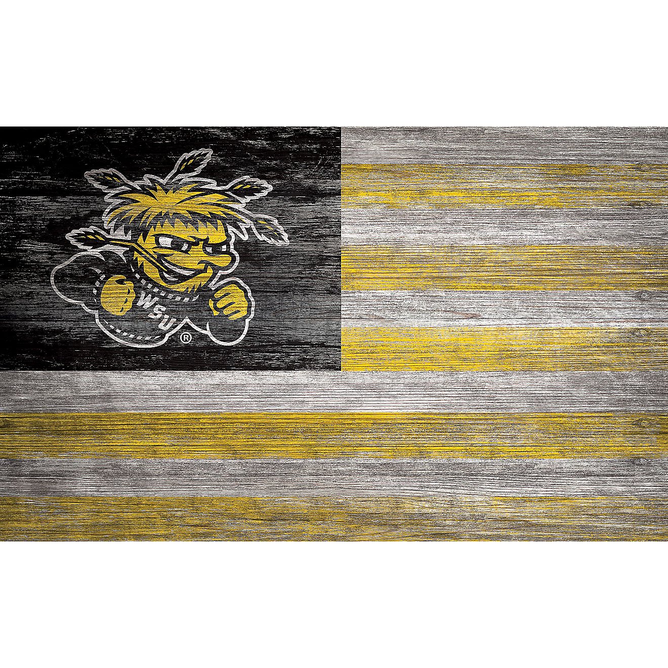 Fan Creations Wichita State University Distressed Flag 11 in x 19 in Sign                                                        - view number 1