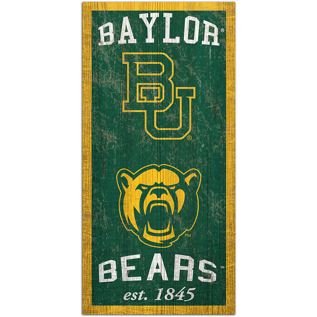 Fan Creations Baylor University Heritage 6 in x 12 in Sign                                                                       - view number 1