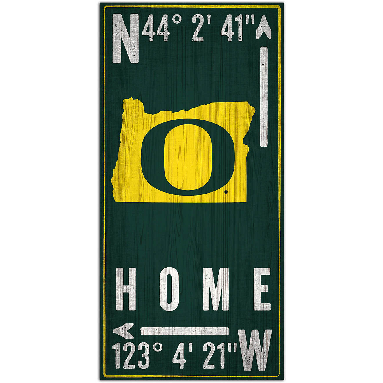 Fan Creations University of Oregon Coordinate 6x12 Sign                                                                          - view number 1