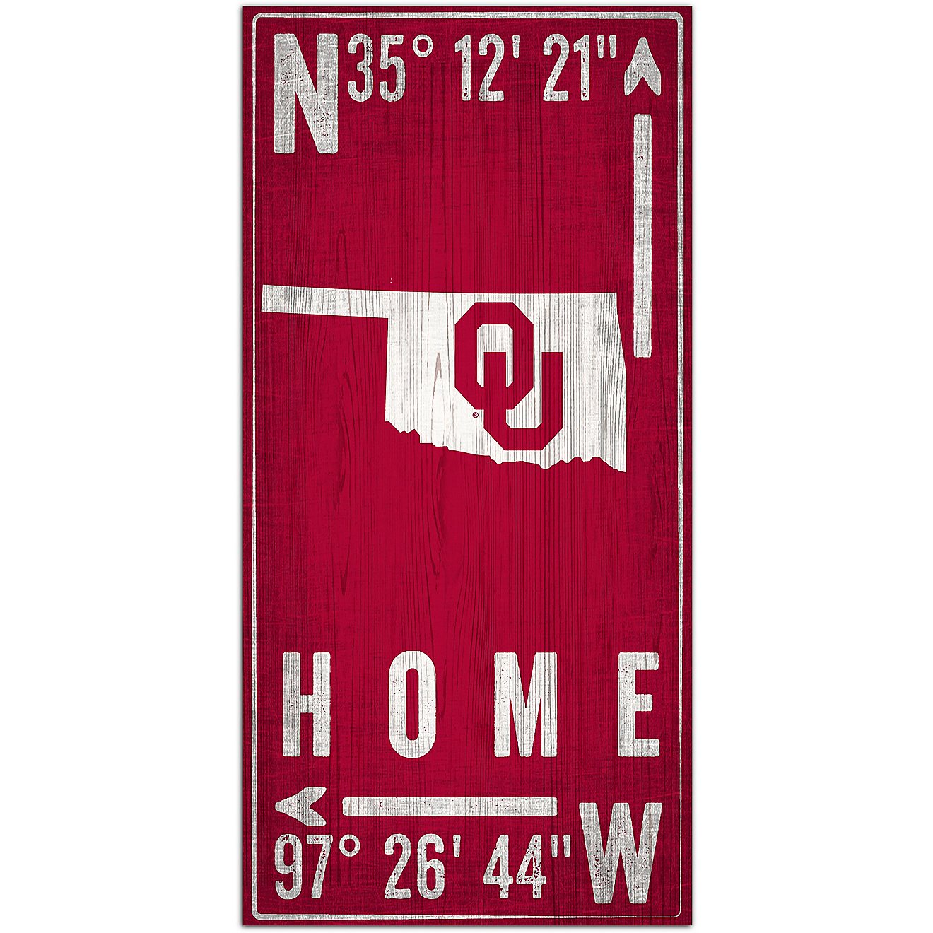 Fan Creations University of Oklahoma Coordinate 6x12 Sign                                                                        - view number 1