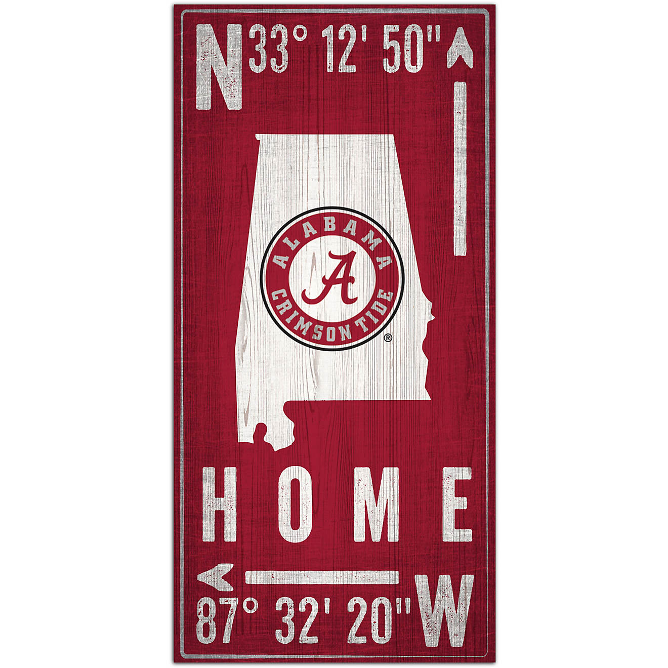 Fan Creations University of Alabama Coordinate 6x12 Sign                                                                         - view number 1