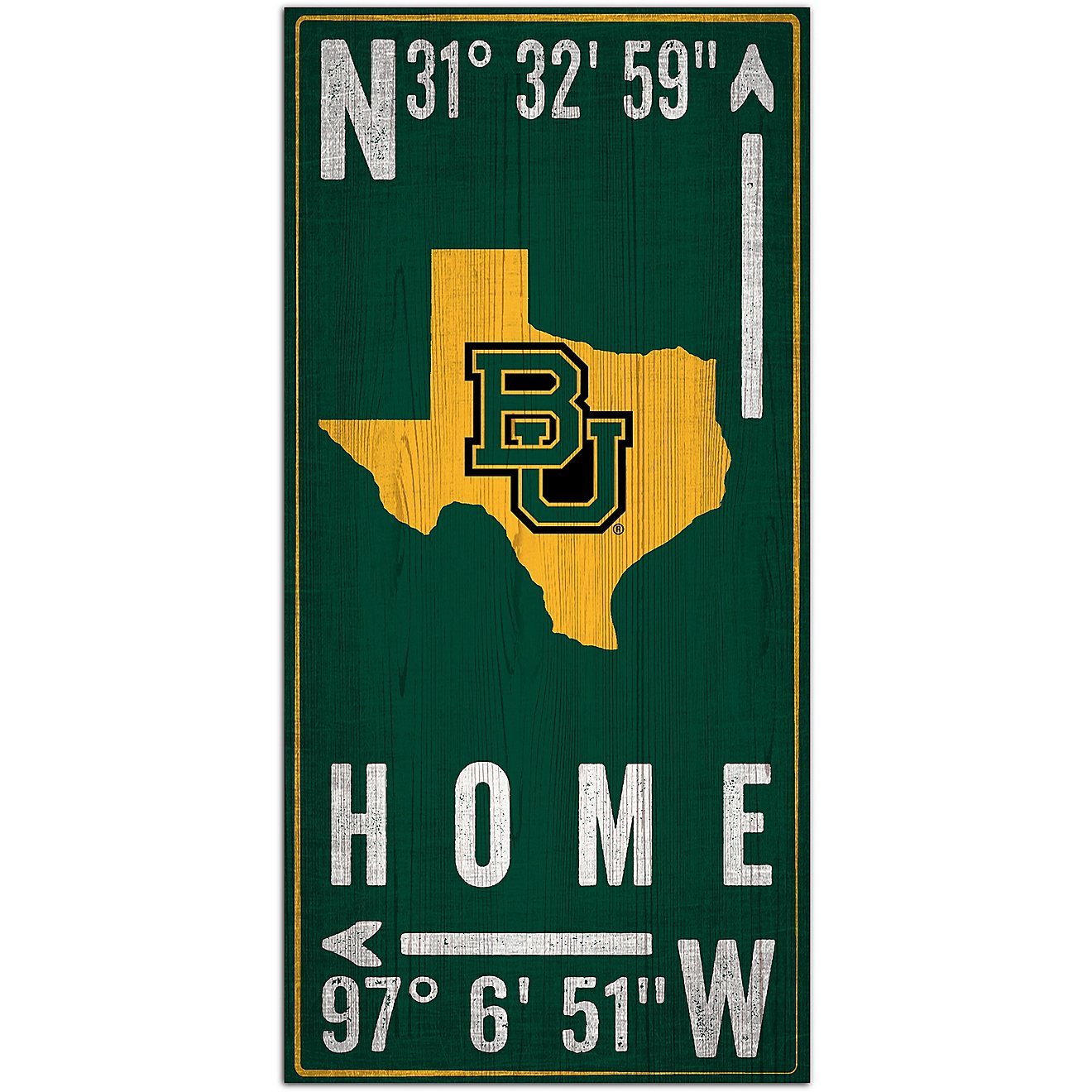 Fan Creations Baylor University Coordinate 6x12 Sign                                                                             - view number 1