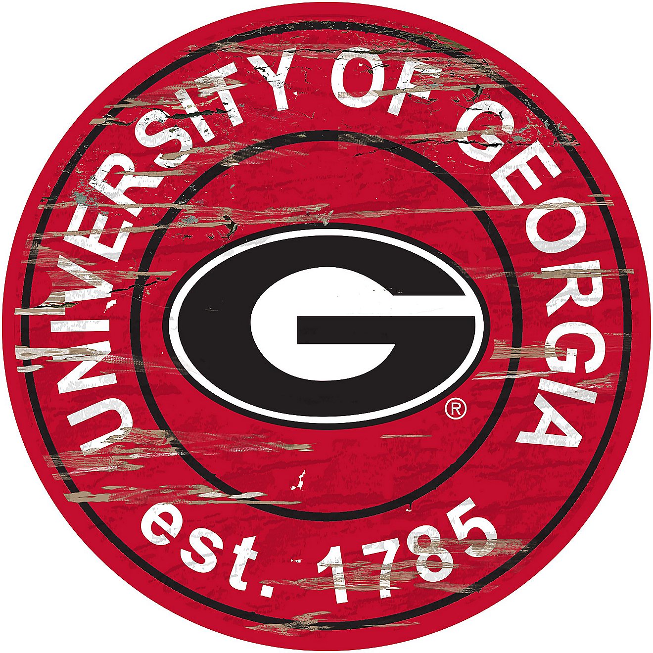 Fan Creations University of Georgia Distressed Round Sign                                                                        - view number 1