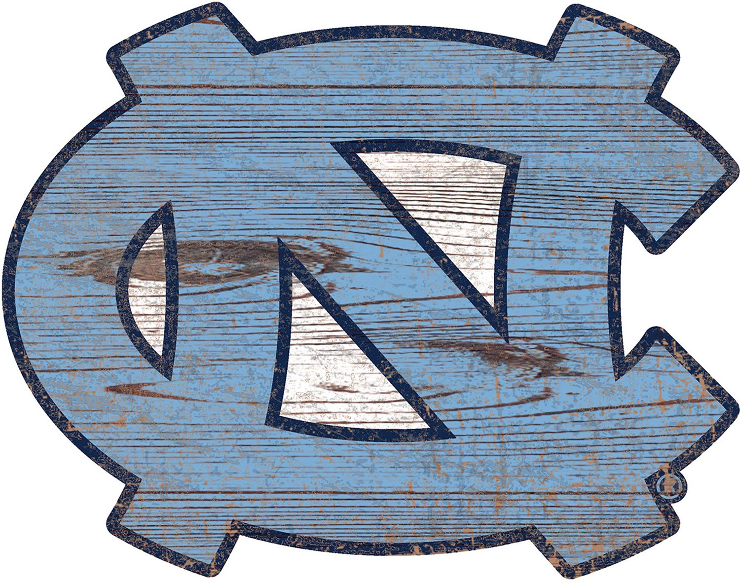 Fan Creations University of North Carolina Distressed Logo Cutout Sign