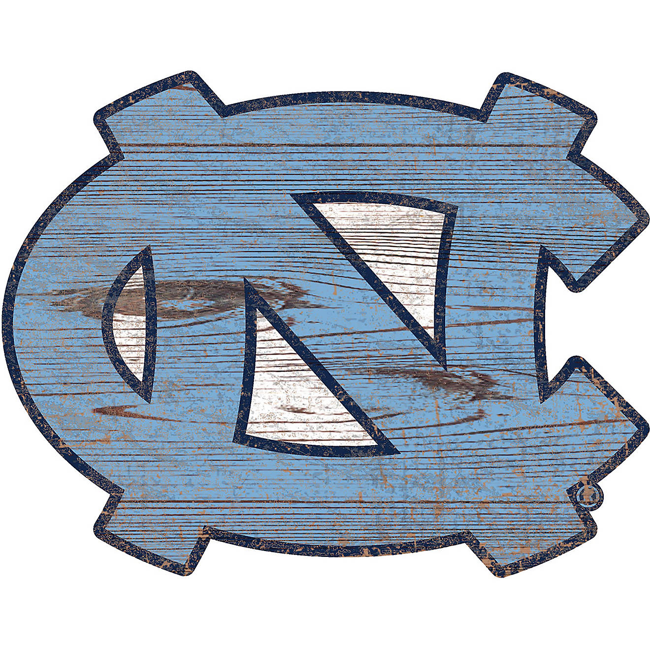 Fan Creations University of North Carolina Distressed Logo Cutout Sign                                                           - view number 1