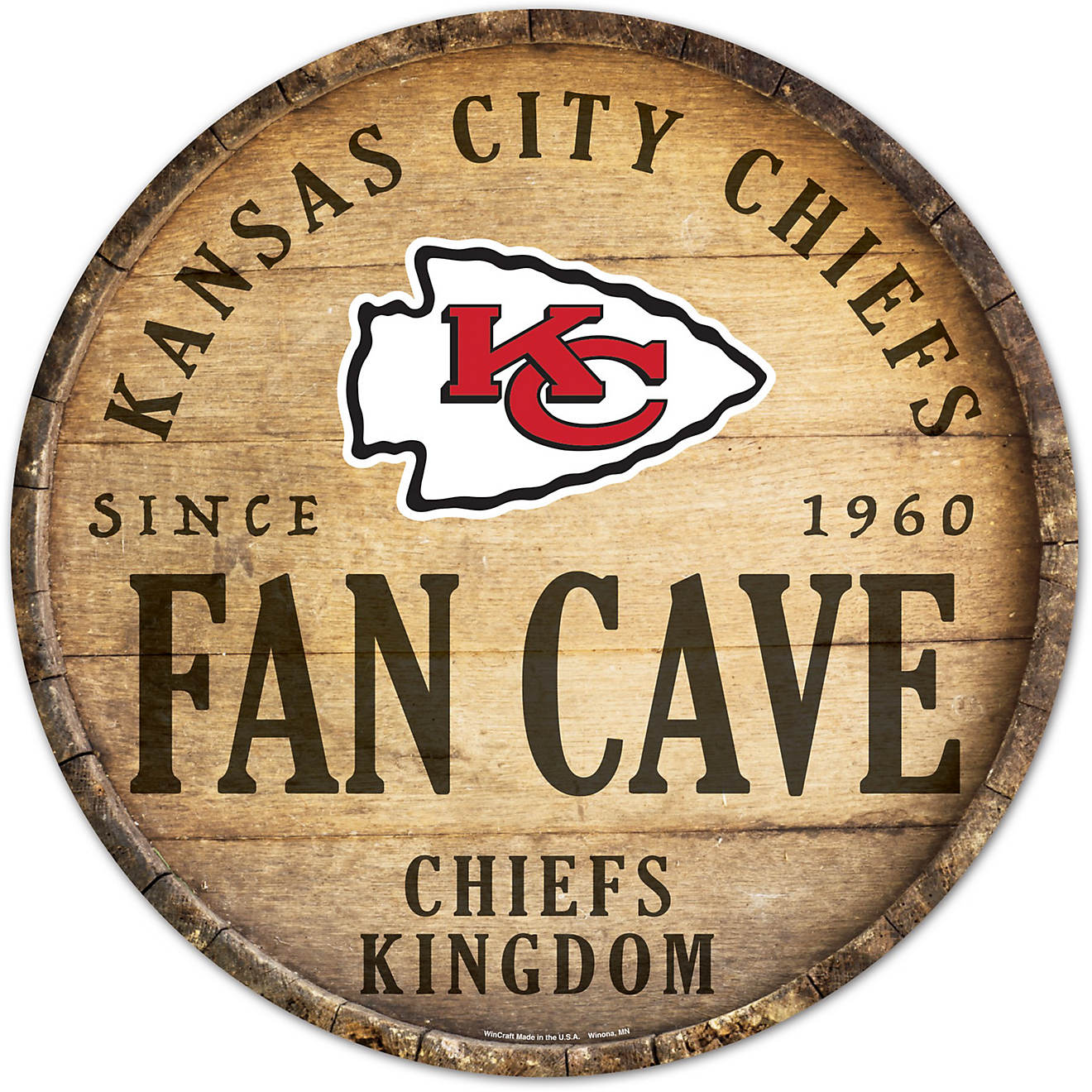 WinCraft Kansas City Chiefs 14 in Wood Sign                                                                                      - view number 1