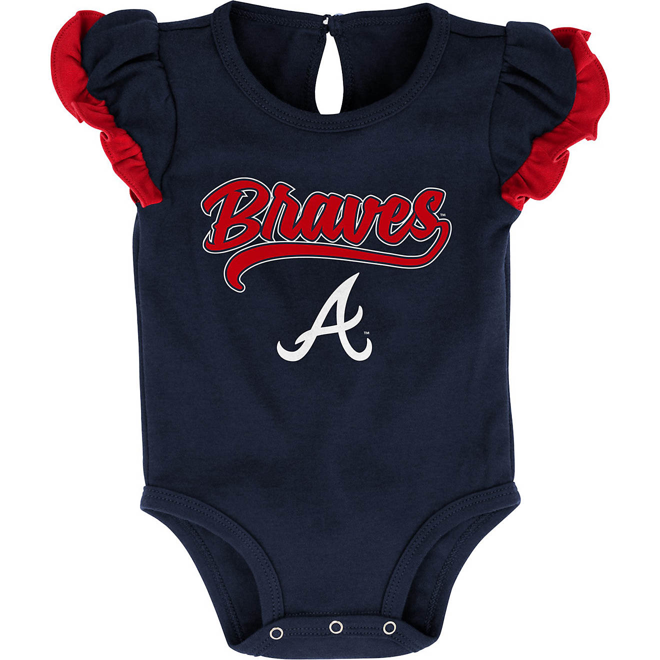 Outerstuff Infants’ Atlanta Braves Scream and Shout Creeper 2-Pack                                                             - view number 1