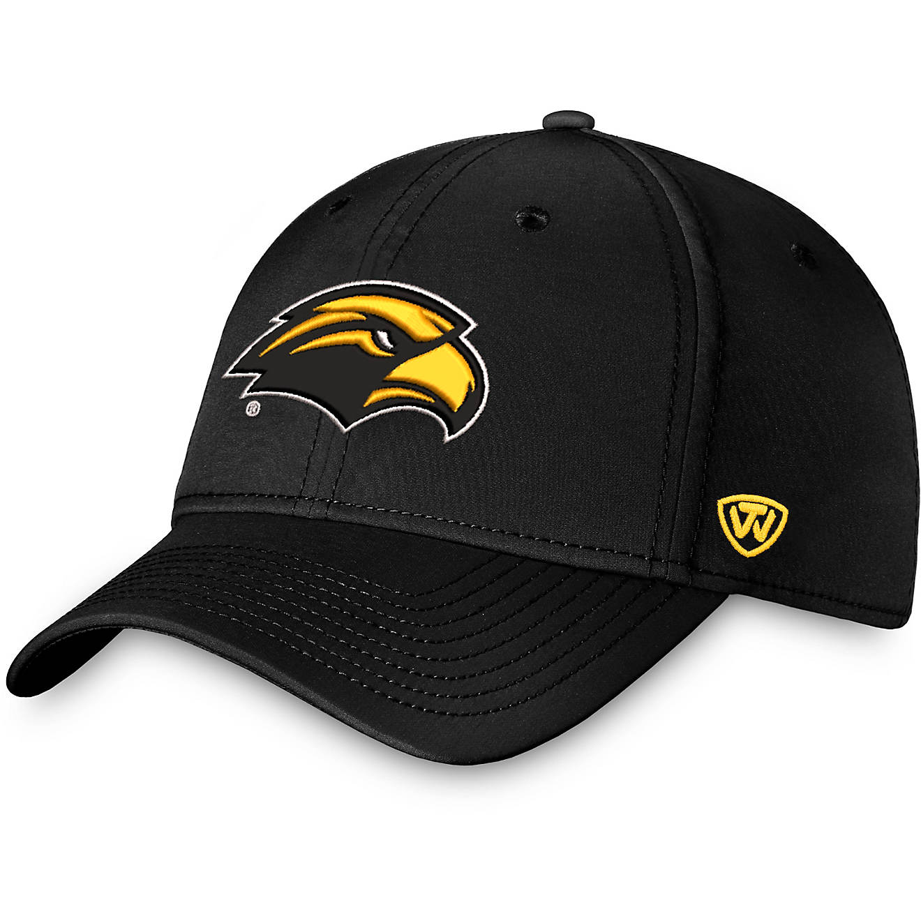 Top of the World Men's University of Southern Mississippi Reflex 2.0 One Fit Black Cap                                           - view number 1