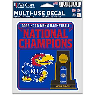 WinCraft University of Kansas 2022 Men's March Madness National Champs 3x5 Decal                                                