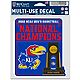WinCraft University of Kansas 2022 Men's March Madness National Champs 3x5 Decal                                                 - view number 1 image