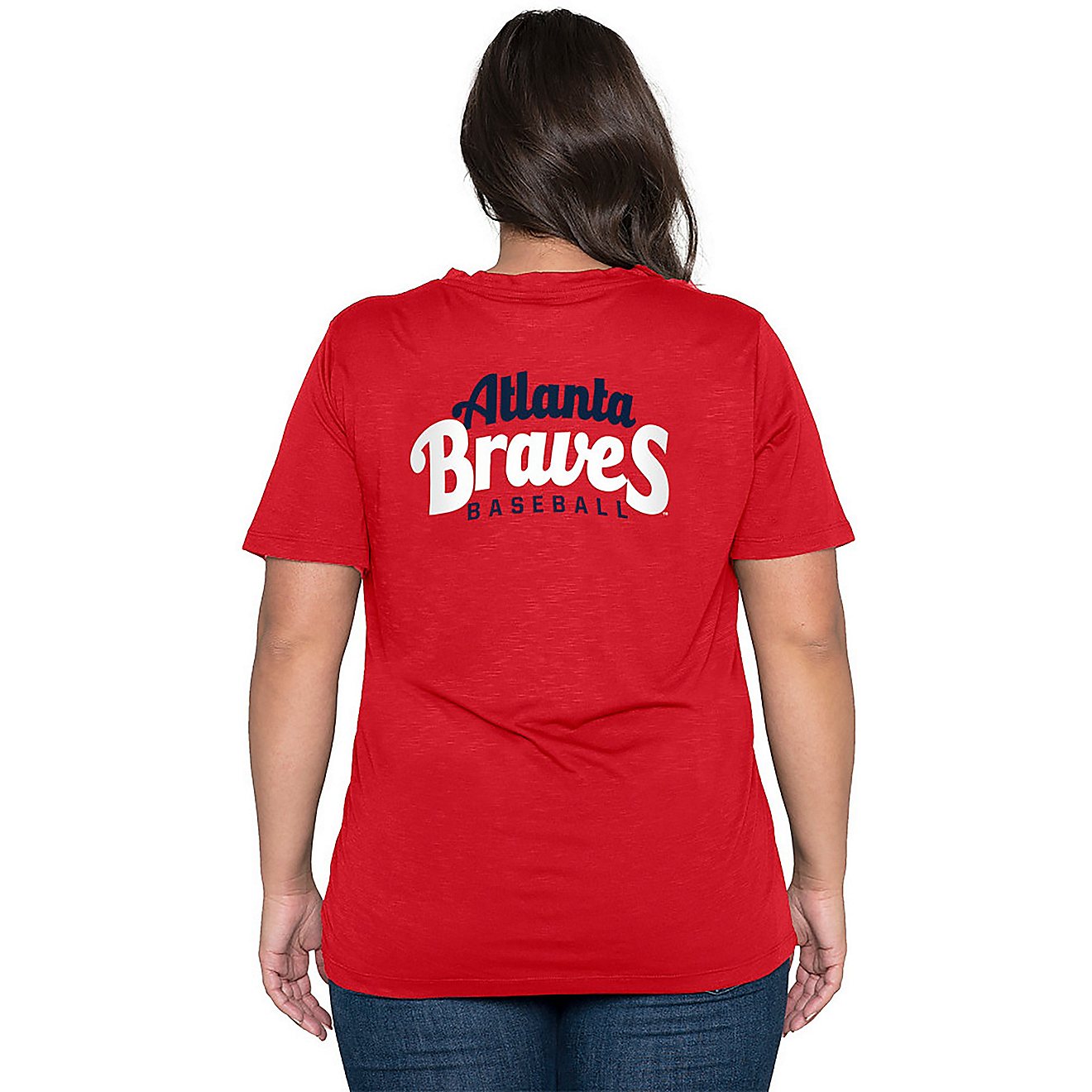New Era Women’s Plus Size Atlanta Braves Front Twist T-shirt                                                                   - view number 2