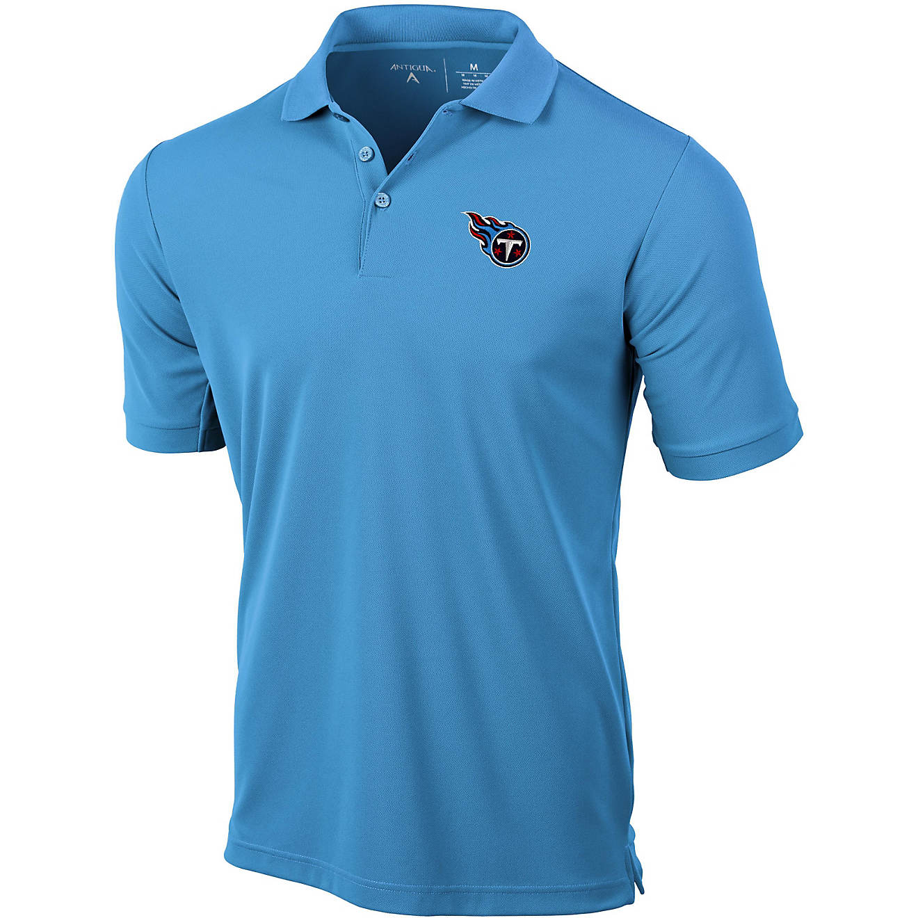 Antigua Men's Tennessee Titans Legacy Pique Short Sleeve Polo Shirt                                                              - view number 1