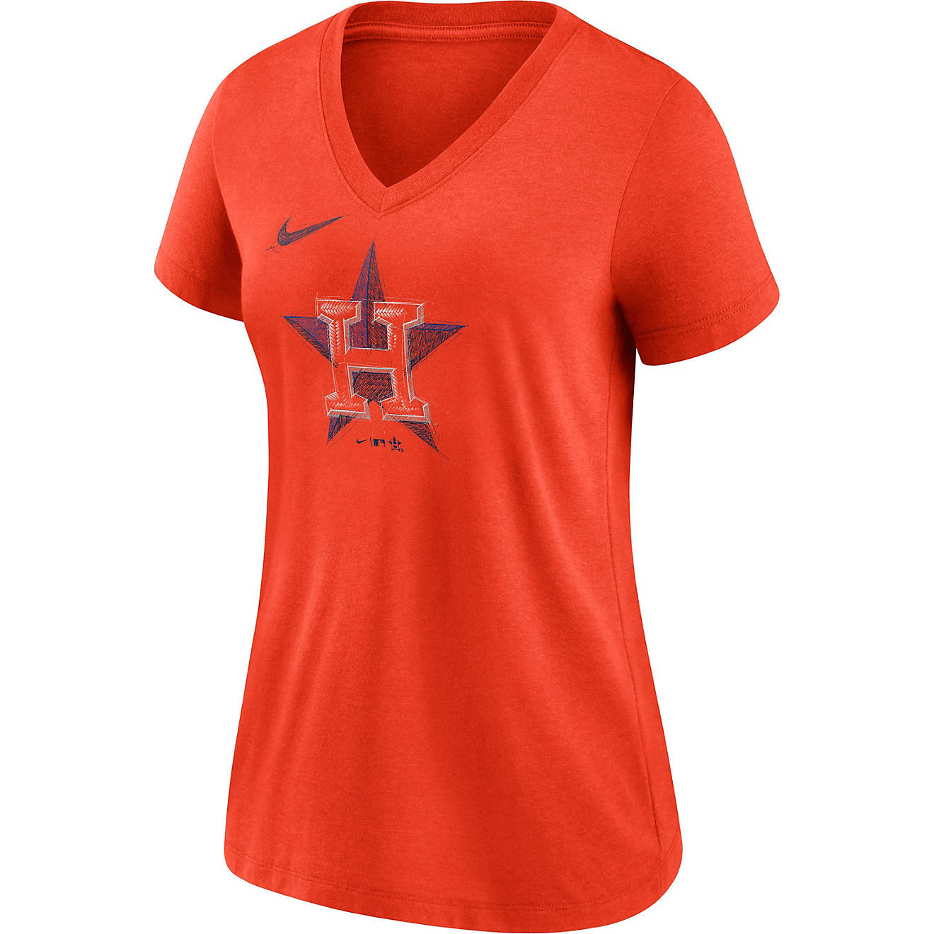 Nike Women's Houston Astros Sketch Logo Graphic T-shirt                                                                          - view number 1