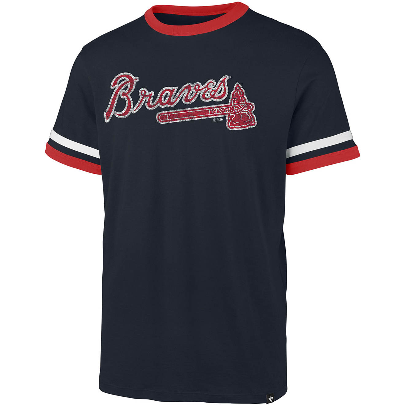 '47 Atlanta Braves Otis Ringer Graphic Short Sleeve T-shirt                                                                      - view number 1