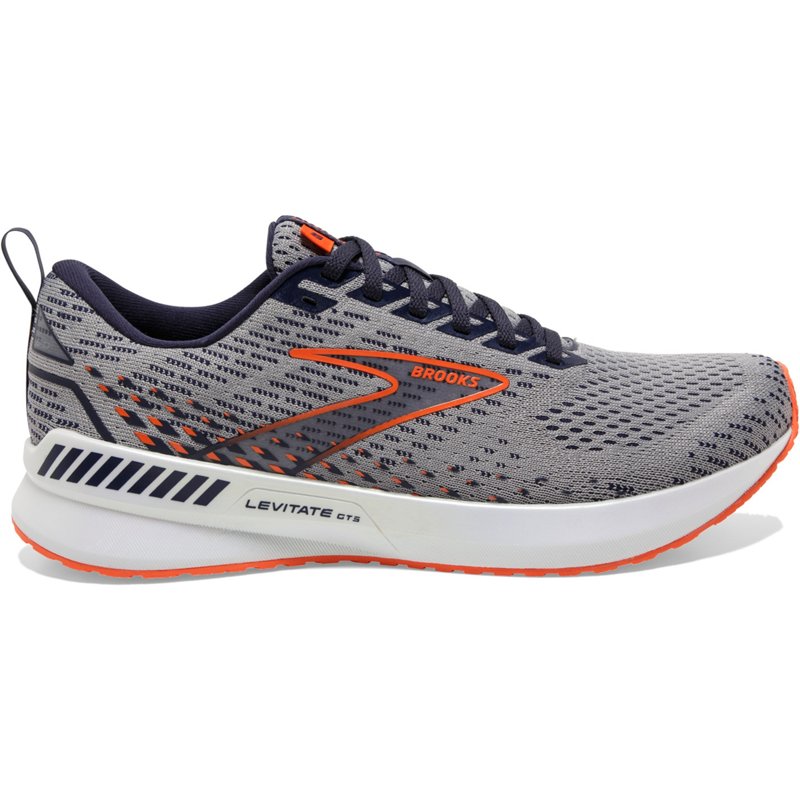Brooks Men's Levitate GTS 5 Running Shoes Gray/Orange, 11.5 - Men's Running at Academy Sports product image