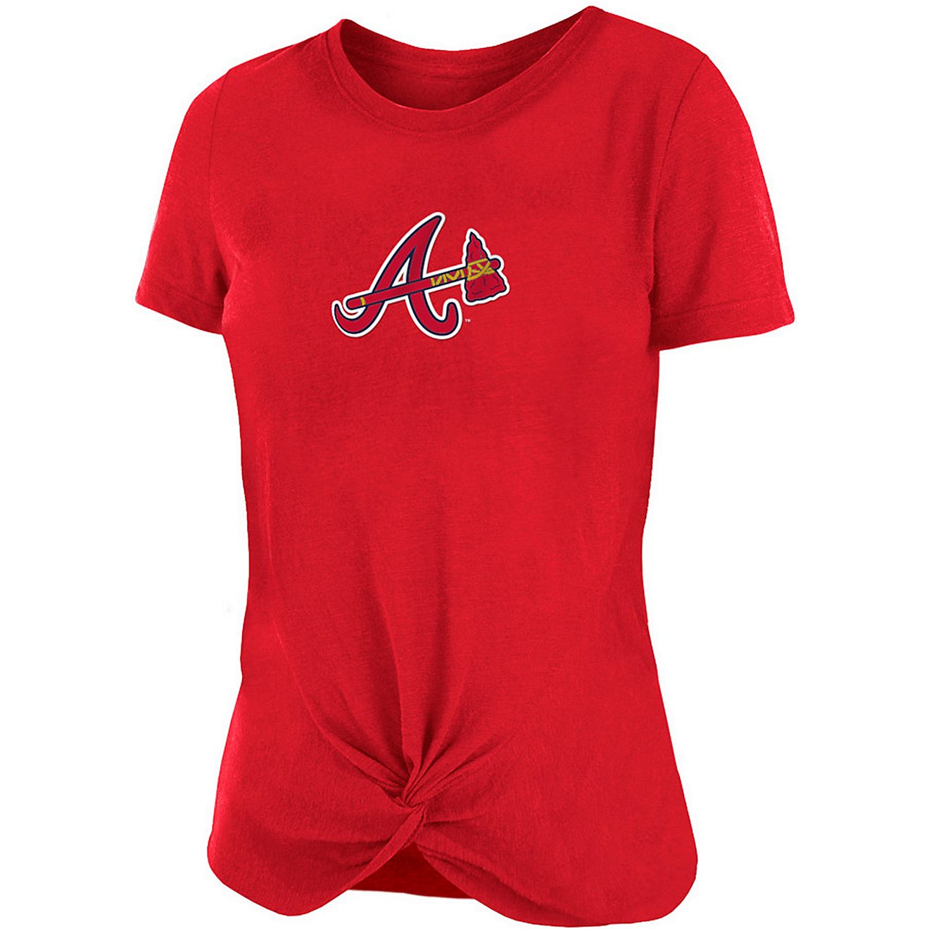 New Era Women's Atlanta Braves Front Twist Short Sleeve T-shirt                                                                  - view number 3