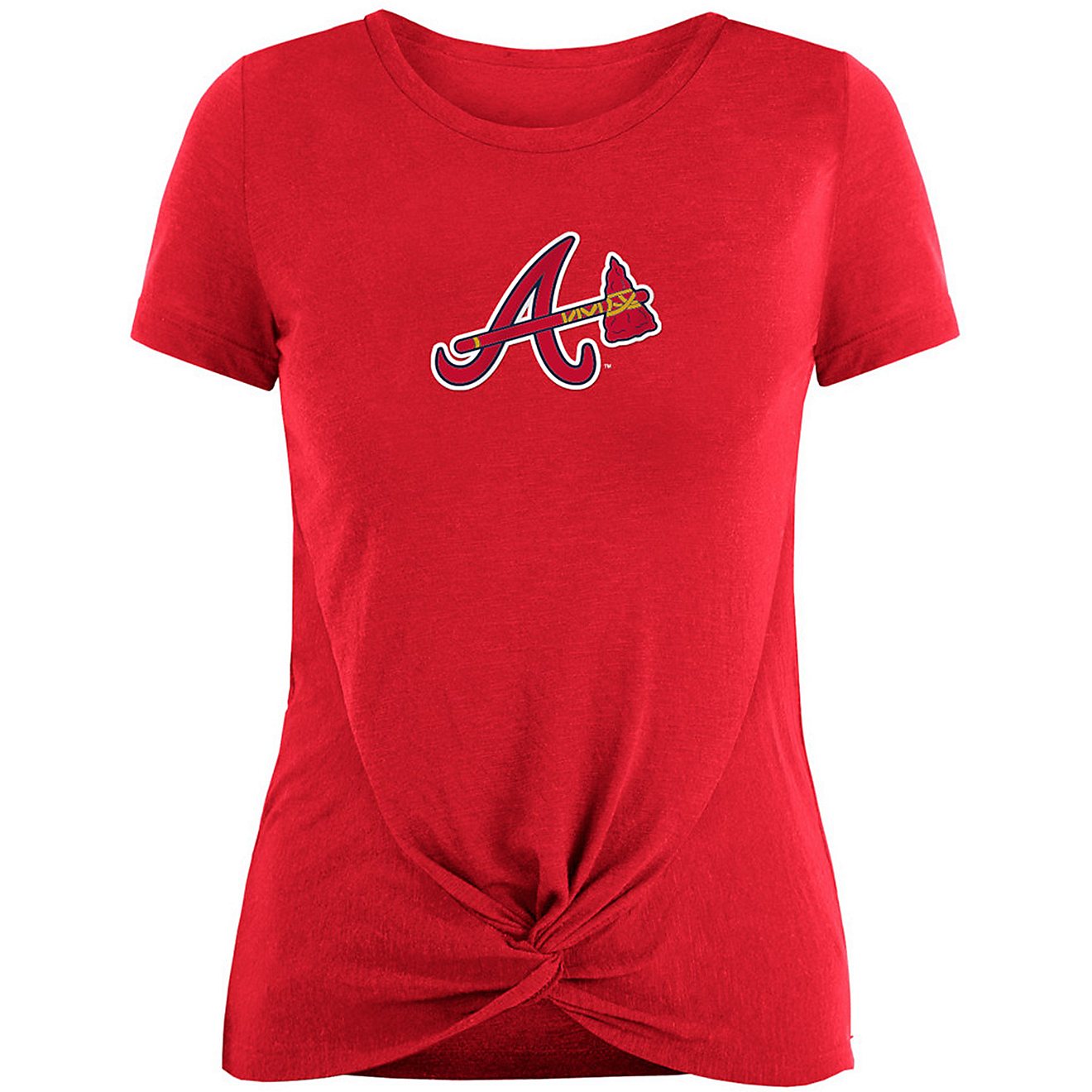 New Era Women's Atlanta Braves Front Twist Short Sleeve T-shirt                                                                  - view number 4