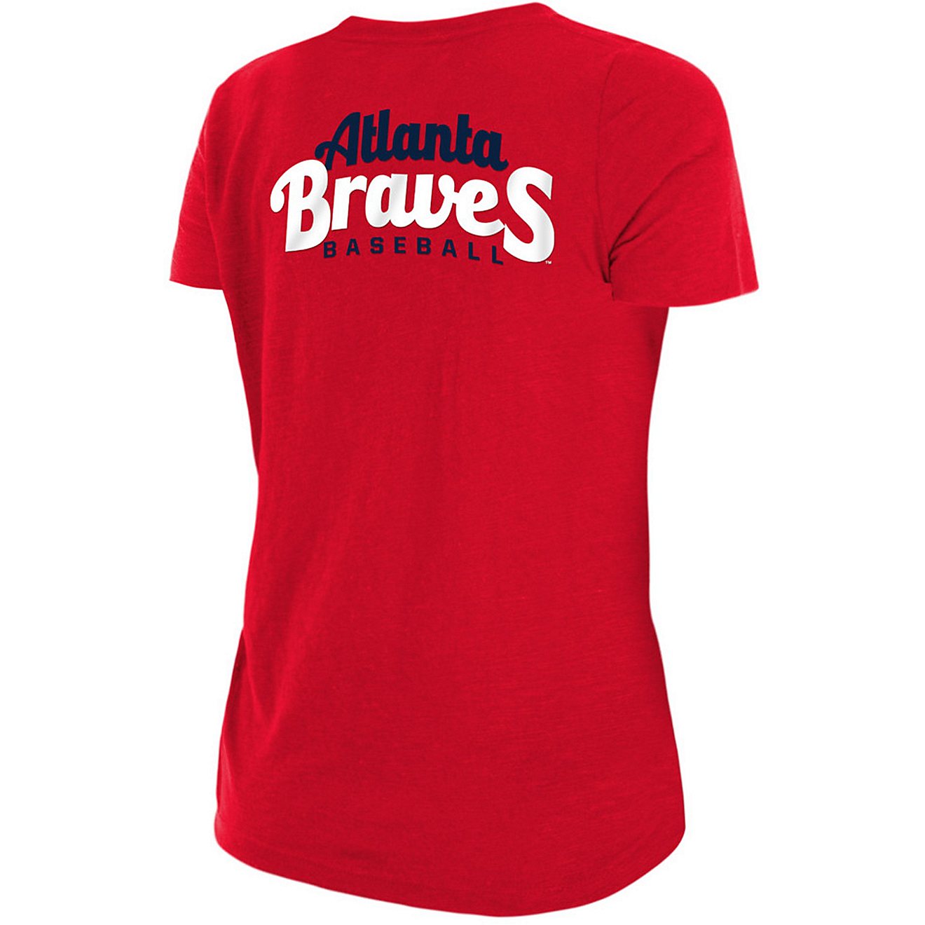 New Era Women's Atlanta Braves Front Twist Short Sleeve T-shirt                                                                  - view number 5