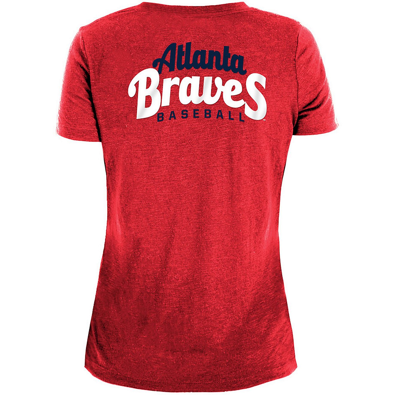 New Era Women's Atlanta Braves Front Twist Short Sleeve T-shirt                                                                  - view number 6