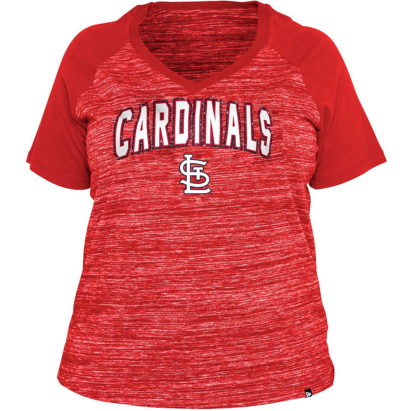 New Era Women’s Plus Size St. Louis Cardinals Who’s On First Space-Dye T-shirt                                               - view number 3